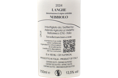 LANGHE NEBBIOLO DOC 2024 - LA VEDETTA WINES