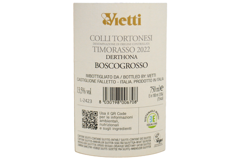 COLLI TORTONESI DOC TIMORASSO DERTHONA "BOSCOGROSSO" 2022 - VIETTI