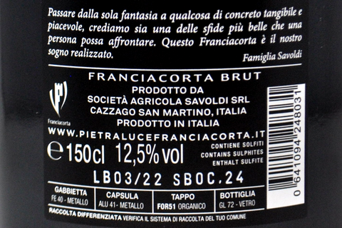 FRANCIACORTA DOCG BLANC DE BLANCS BRUT MAGNUM - PIETRALUCE