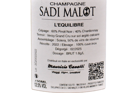 CHAMPAGNE BRUT GRAND CRU "L'EQUILIBRE" - SADI MALOT