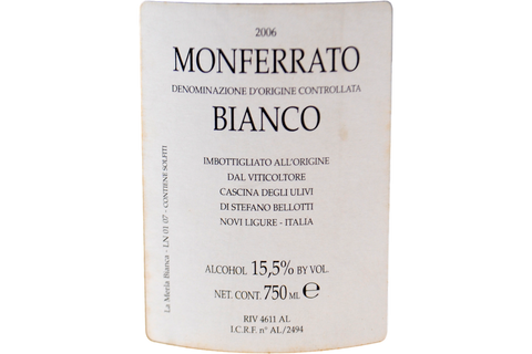 MONFERRATO BIANCO DOC BIODINAMICO "LA MERLA BIANCA" 2006 - CASCINA DEGLI ULIVI