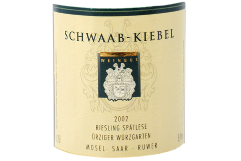 MOSEL RIESLING ÜRZIGER WÜRZGARTEN SPÄTLESE 2002 - SCHWAAB KIEBEL