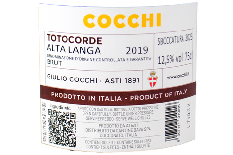 ALTA LANGA DOCG BRUT “TOTOCORDE” 2019 - COCCHI