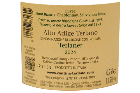 TYROL DU SUD DOC "CUVEE TERLANER" 2021 - KELLEREI TERLAN