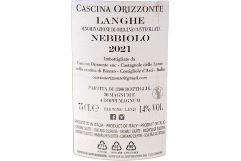 LANGHE NEBBIOLO DOC 2021 - CASCINA ORIZZONTE