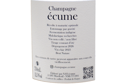 CHAMPAGNE BLANC DE CHARDONNAY BRUT NATURE "LES AUTRES CRUS" - ÉCUME