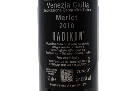VENEZIA GIULIA IGT "MERLOT" 2010 0,50 L - RADIKON