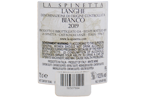 LANGHE BIANCO DOC 2019 - LA SPINETTA