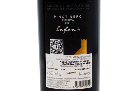 SÜDTIROL–ALTO ADIGE DOC PINOT NERO "LAFÔA" 2021 - COLTERENZIO