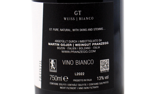 ALTO ADIGE BIANCO "GT" (100% GEWÜRZTRAMINER) 2022 - WEINGUT PRANZEGG
