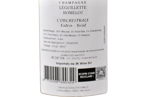 CHAMPAGNE EXTRA BRUT "L'ORCHESTRALE" - CHAMPAGNE LEGUILLETTE ROMELOT