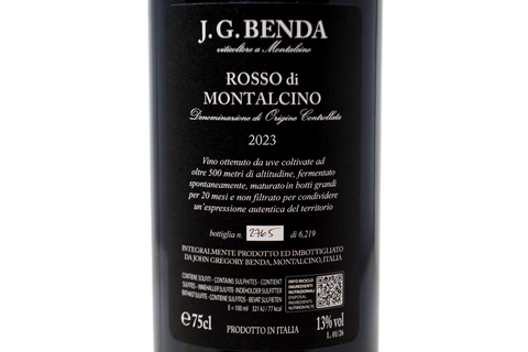 ROSSO DI MONTALCINO DOC 2023 - JOHN GREGORY BENDA