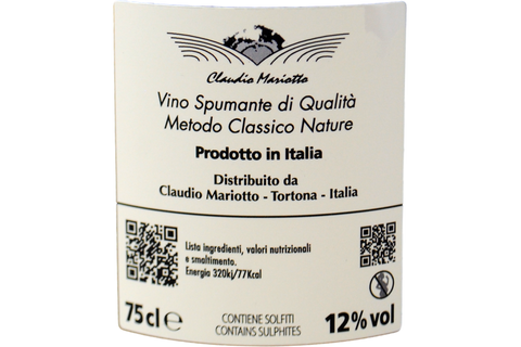METODO CLASSICO BRUT NATURE "GRAIA" - CLAUDIO MARIOTTO