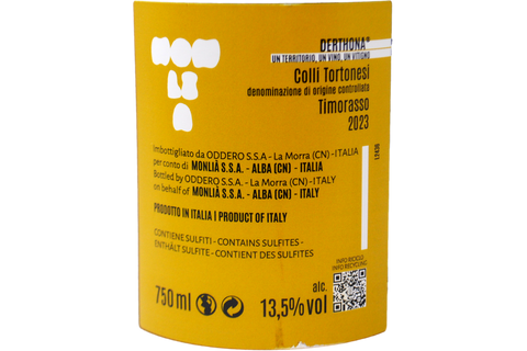 COLLI TORTONESI DOC TIMORASSO DERTHONA 2023 - MONLIÀ