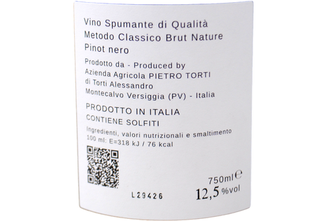 METODO CLASSICO BRUT NATURE - CHIARA TORTI