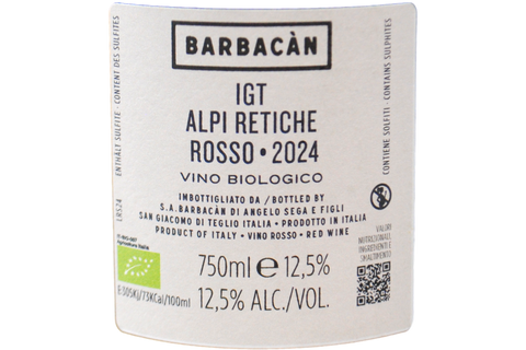 ALPI RETICHE ROSSO IGT 2024 - BARBACÀN