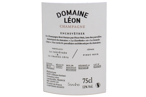 CHAMPAGNE BRUT NATURE "ENCHEVÊTRER" 2021 - DOMAINE LÉON