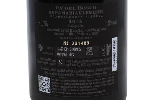 FRANCIACORTA RISERVA DOCG DOSAGE ZÉRO "ANNAMARIA CLEMENTI" 2016 - CA' DEL BOSCO