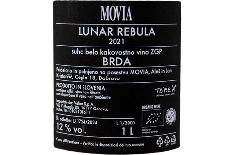 RIBOLLA GIALLA "LUNAR" 2021 1 L - MOVIA