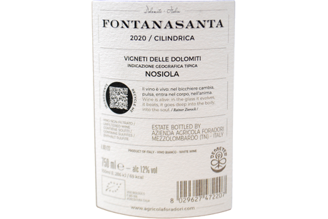 VIGNETI DELLE DOLOMITI IGT NOSIOLA "FONTANASANTA CILINDRICA" 2024 - FORADORI