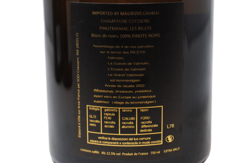 CHAMPAGNE BLANC DE NOIR EXTRA BRUT "PINOTMANIAC" 2022 - COESSENS
