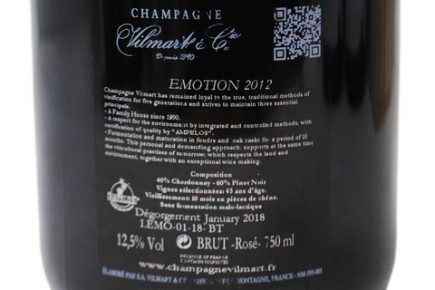 CHAMPAGNE BRUT ROSÉ "EMOTION" 2012 - VILMART & CIE
