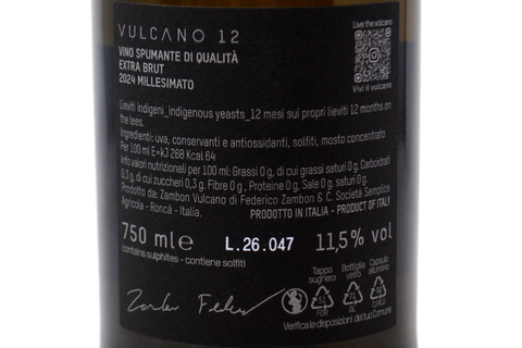 DURELLO SPUMANTE EXTRA BRUT "VULCANO 12" 2024 - ZAMBON VULCANO