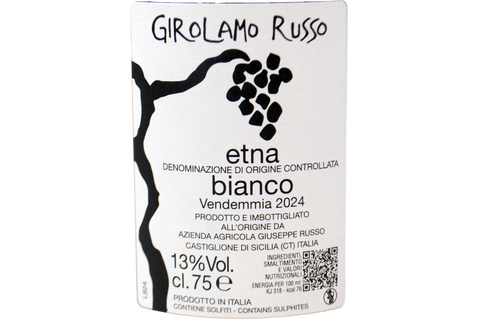 ETNA BIANCO DOC "SAN LORENZO" 2024 - GIROLAMO RUSSO