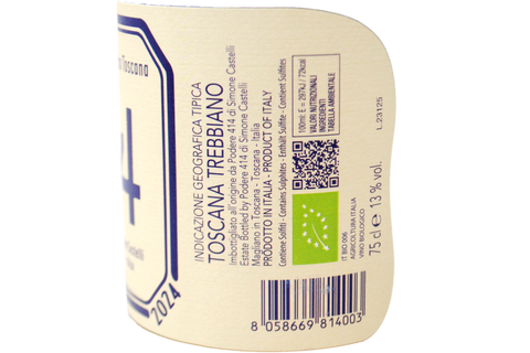 TOSCANA IGT TREBBIANO TOSCANO BIO 2024 - PODERE 414