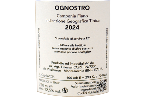 CAMPANIA FIANO IGT "OGNOSTRO" 2024 - MARCO TINESSA