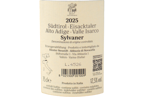 ALTO ADIGE - VALLE ISARCO DOC SYLVANER 2025 - ABBAZIA DI NOVACELLA