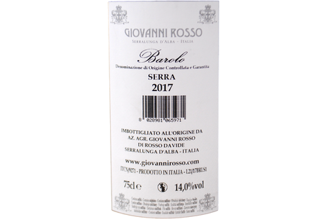 BAROLO DOCG "SERRA" 2017 - GIOVANNI ROSSO
