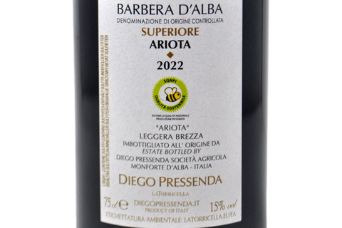 BARBERA D'ALBA SUPERIORE DOC "ARIOTA" 2022 - DIEGO PRESSENDA