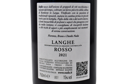 LANGHE ROSSO DOC "SEIFILE" 2021 - NADA FIORENZO