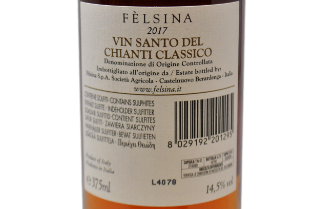 VIN SANTO DEL CHIANTI CLASSICO DOC 2017 (375ml) - FELSINA