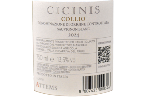 COLLIO DOC SAUVIGNON BLANC "CICINIS" 2024 - ATTEMS - FRESCOBALDI