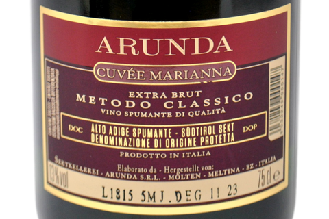 METODO CLASSICO ALTO ADIGE DOP EXTRA BRUT "CUVEE MARIANNA" - ARUNDA