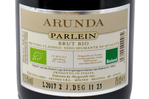 METODO CLASSICO BRUT BIO "PARLEIN" - ARUNDA