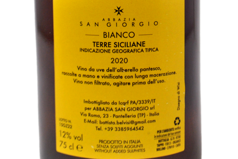 TERRE SICILIENNE BLANCHE IGT "SOLEIL ET VENT" 2021 - MARCO DE BARTOLI
