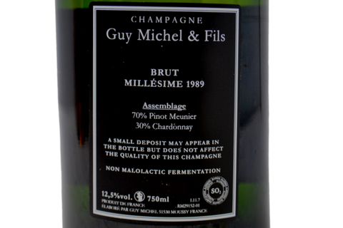 CHAMPAGNE BRUT MILLÉSIME 1989 - GUY MICHEL ET FILS
