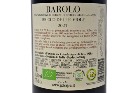 BAROLO DOCG "BRICCO DELLE VIOLE" 2021 - G.D. VAJRA