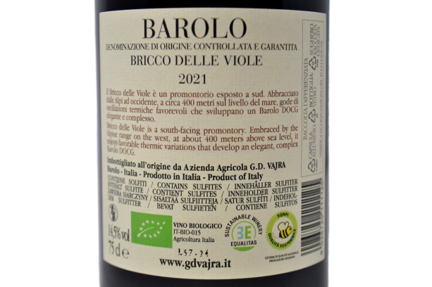BAROLO DOCG "BRICCO DELLE VIOLE" 2021 - G.D. VAJRA