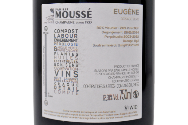 CHAMPAGNE BLANC DE NOIRS EXTRA BRUT "EUGÈNE" - MOUSSÉ