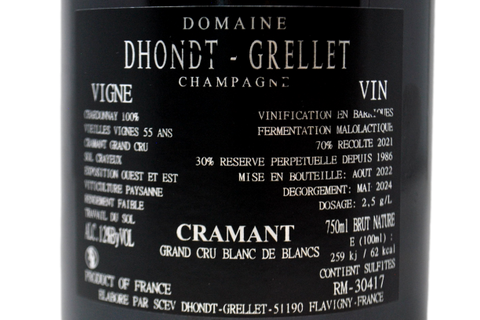 CHAMPAGNE GRAND CRU EXTRA BRUT BLANC DE BLANCS "CRAMANT" - DHONDT GRELLET
