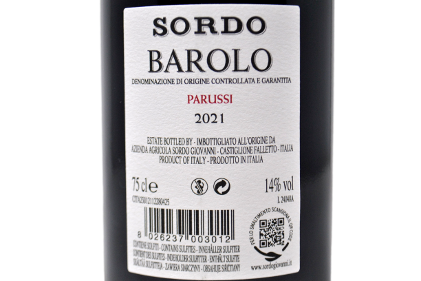 BAROLO DOCG "PARUSSI" 2021 - SORDO