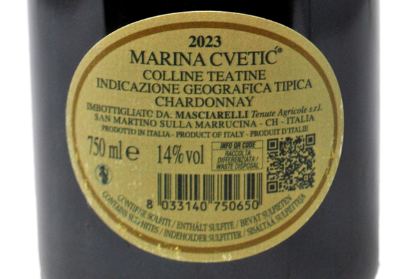 COLLINE TEATINE CHARDONNAY IGT 2023 - MARINA CVETIC