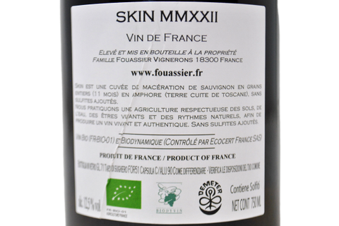 VIN DE FRANCE "SKIN" 2022 - DOMAINE FOUASSIER