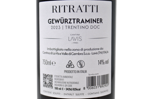 TRENTINO DOC GEWURZTRAMINER "RITRATTI" 2023 - CANTINA LA-VIS