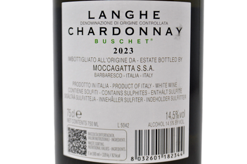 LANGHE CHARDONNAY DOC "BUSCHET" 2023 - MOCCAGATTA