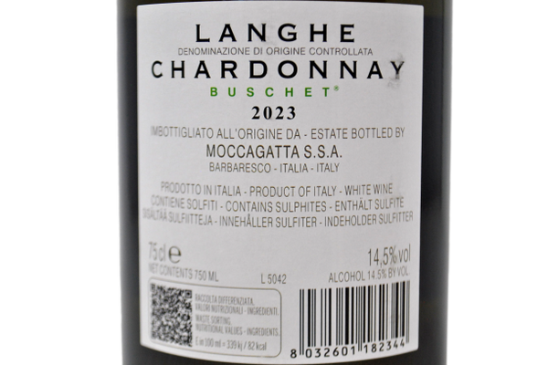 LANGHE CHARDONNAY DOC "BUSCHET" 2023 - MOCCAGATTA